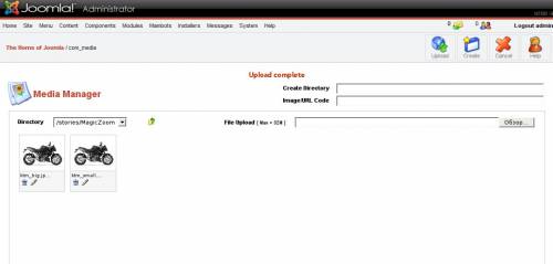 Insert image using mos_image extension